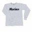Grey MARINES PT Tee Shirt / 미해병대 PT 긴팔 티셔츠 (S, M, L 사이즈)