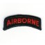 [Best Emblem & Insignia] Army Tab: Airborne - red letters on black / 미육군 에어본 탭