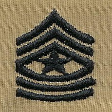 [Best Emblem & Insignia] Rank Insignia: Sergeant Major - Desert / 미육군 원사 계급장