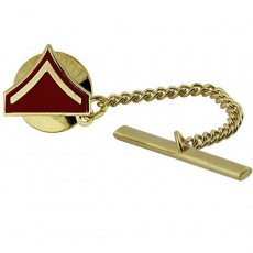 [Vanguard] Marine Corps Tie Tac: Private First Class - gold and red / 미해병대 타이 택: 일등병