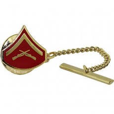 [Vanguard] Marine Corps Tie Tac: Lance Corporal - gold and red / 미해병대 타이 택: 차상등병