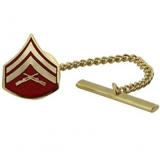 [Vanguard] Marine Corps Tie Tac: Corporal - gold and red / 미해병대 타이 택: 상등병