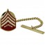 [Vanguard] Marine Corps Tie Tac: Sergeant - gold and red / 미해병대 타이 택: 병장