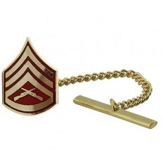 [Vanguard] Marine Corps Tie Tac: Staff Sergeant - gold and red / 미해병대 타이 택: 하사