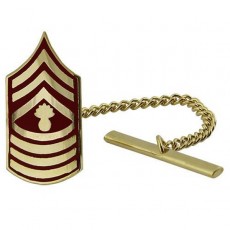 [Vanguard] Marine Corps Tie Tac: Master Gunnery Sergeant - gold and red / 미해병대 타이 택: 원사
