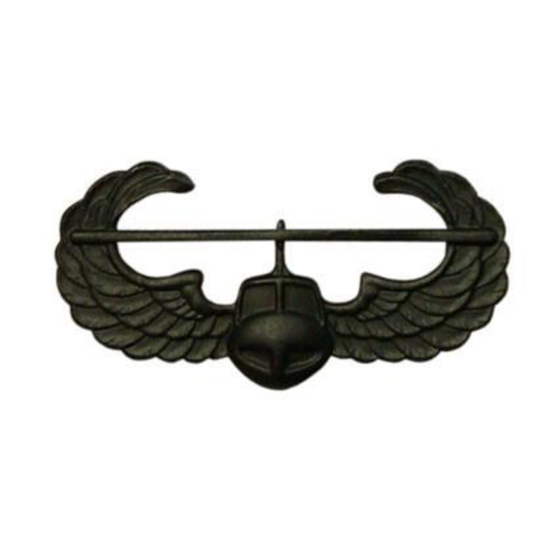 [Vanguard] Army Badge: Air Assault - black metal / 미육군 공중강습 검정 배지