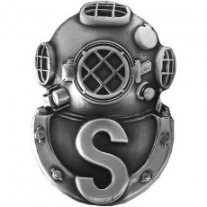 [Vanguard] Army Badge: Salvage Diver - silver oxidized / 미육군 구조 다이버 무광 배지