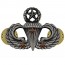 [Vanguard] Army Badge: Master Combat Parachute Third Award - silver oxidized / 미육군 낙하산(공수) 무광 배지