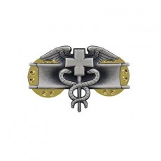 [Vanguard] Army Dress Badge: Expert Field Medical - miniature, silver oxidized / 미육군 우수야전의무 무광 미니어쳐 배지