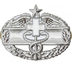 [Vanguard] Army Badge: Combat Medical Second Award - Mirror Finish / 미육군 전투의무 유광 배지(2회 수여)