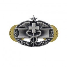 [Vanguard] Army Dress Badge: Combat Medical Second Award - Mini, Oxidized / 미육군 전투의무 무광 미니어쳐 배지(2회 수여)