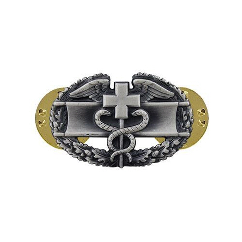 [Vanguard] Army Dress Badge: Combat Medical First Award - Mini, Oxidized / 미육군 전투의무 무광 미니어쳐 배지(1회 수여)