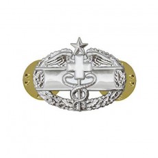 [Vanguard] Army Dress Badge: Combat Medical Second Award - Mini, Mirror / 미육군 전투의무 유광 미니어쳐 배지(2회 수여)