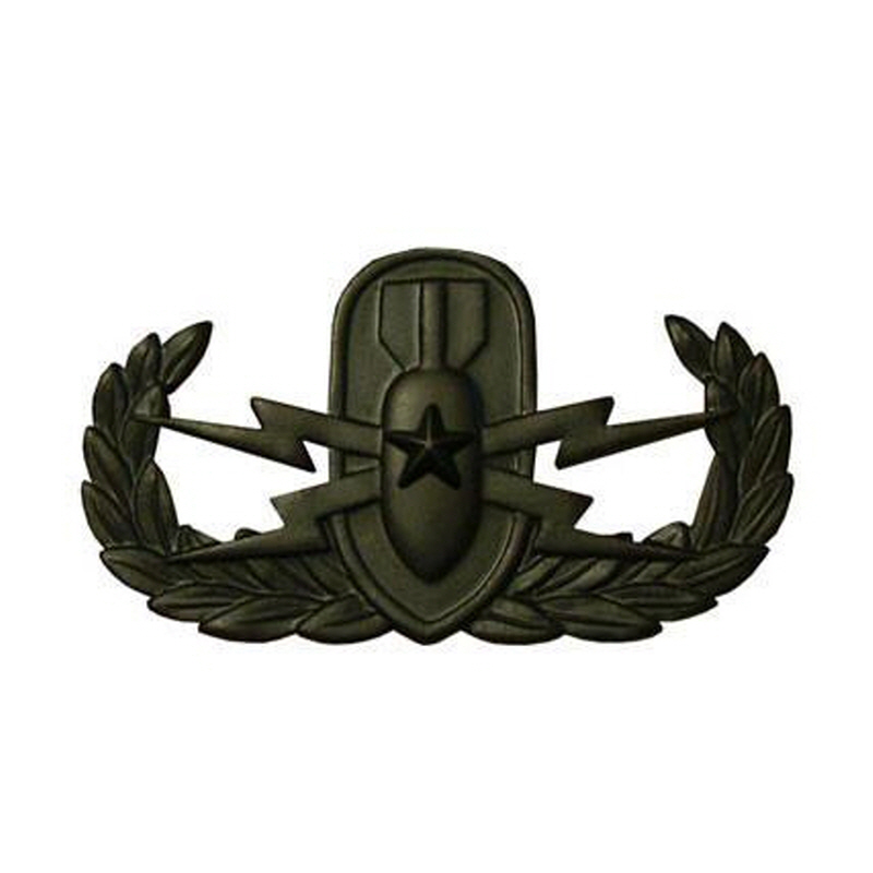 [Vanguard] Army Badge: Senior Explosive Ordnance Disposal - Black Metal / 폭발물 처리반 검정 배지