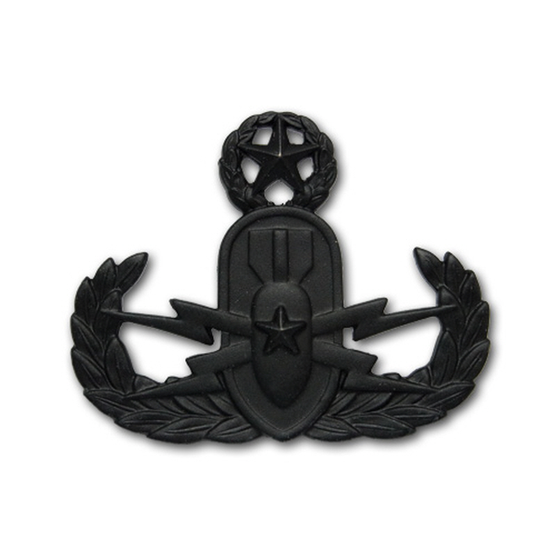 [Vanguard] Army Badge: Master Explosive Ordnance Disposal - Black Metal / 폭발물 처리반 검정 배지