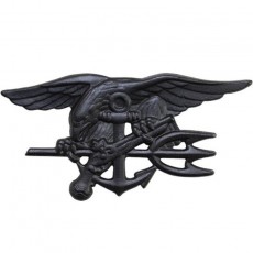 [Vanguard] Navy Badge: Special Warfare - Regulation Black Metal / 미해군 특수전 검정 휘장, 네이비씰 배지
