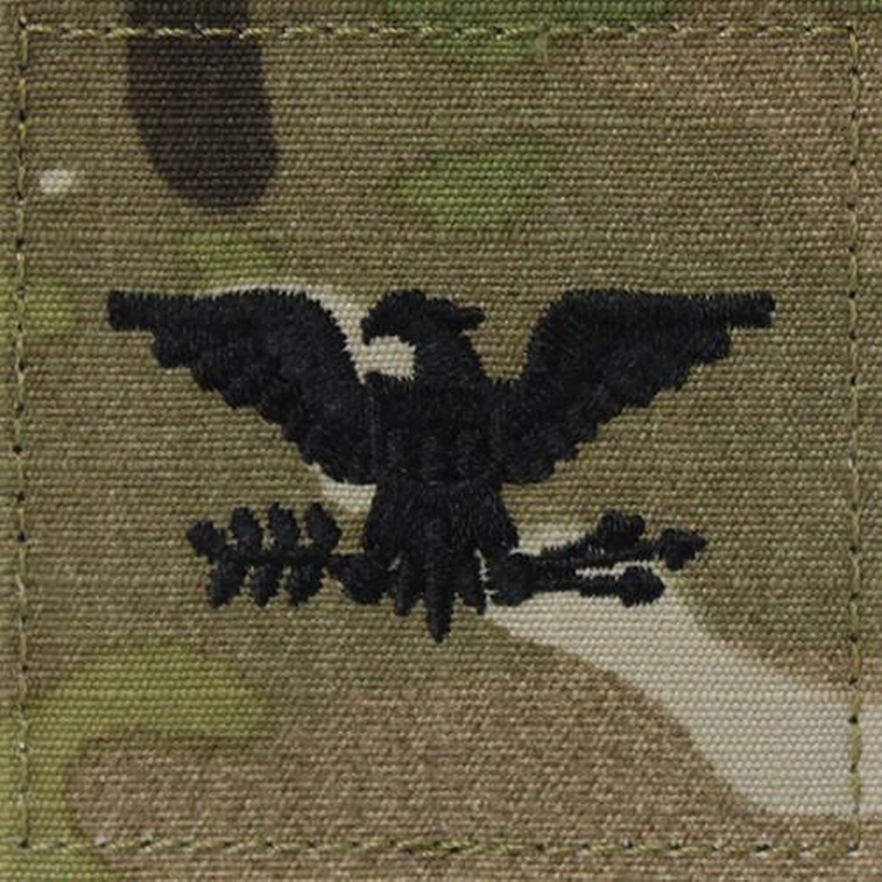 [Vanguard] Army Embroidered OCP with Hook Rank Insignia: Colonel / 미육군 대령 계급장