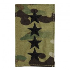 [Vanguard] Army Embroidered OCP with Hook Rank Insignia: General / 미육군 대장 계급장