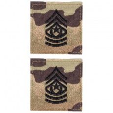 [Vanguard] Army Embroidered OCP with Hook Rank Insignia: Command Sergeant Major / 미육군 주임원사 계급장