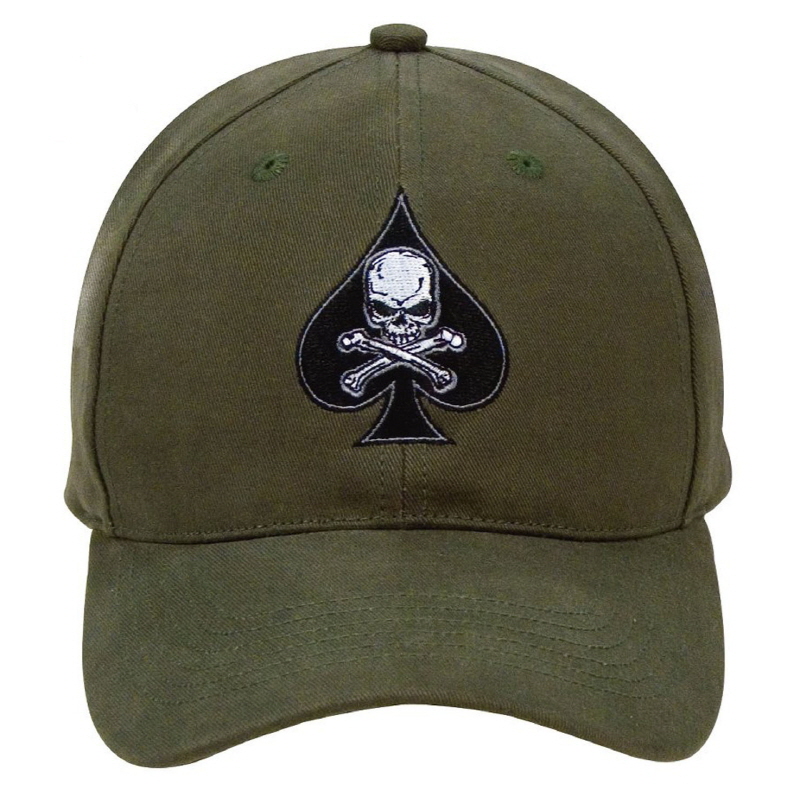 [Rothco] Black Ink Death Spade Low Profile Insignia Cap / 9884 / [로스코] 블랙 잉크 데스 스페이드 볼캡