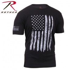 [Rothco] Distressed US Flag Athletic Fit T-Shirt / [로스코] 디스트레스드 US 플래그 애슬레틱 핏 티셔츠