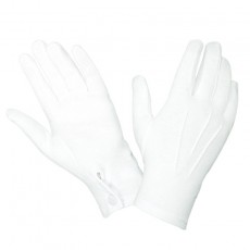 [Hatch] White Cotton Parade Gloves w/ Snap Back / WG1000S / [해치] | 장갑