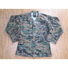 USMC Combat Utility Uniform Shirt (Marpat Woodland) / 미해병대 전투복 상의 (마펫 우드랜드) (X-Small Regular)