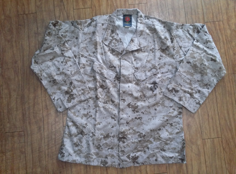 USMC Combat Utility Uniform Shirt (Marpat Desert) / 미해병대 전투복 상의 (마펫 데저트) (X-Small Regular)