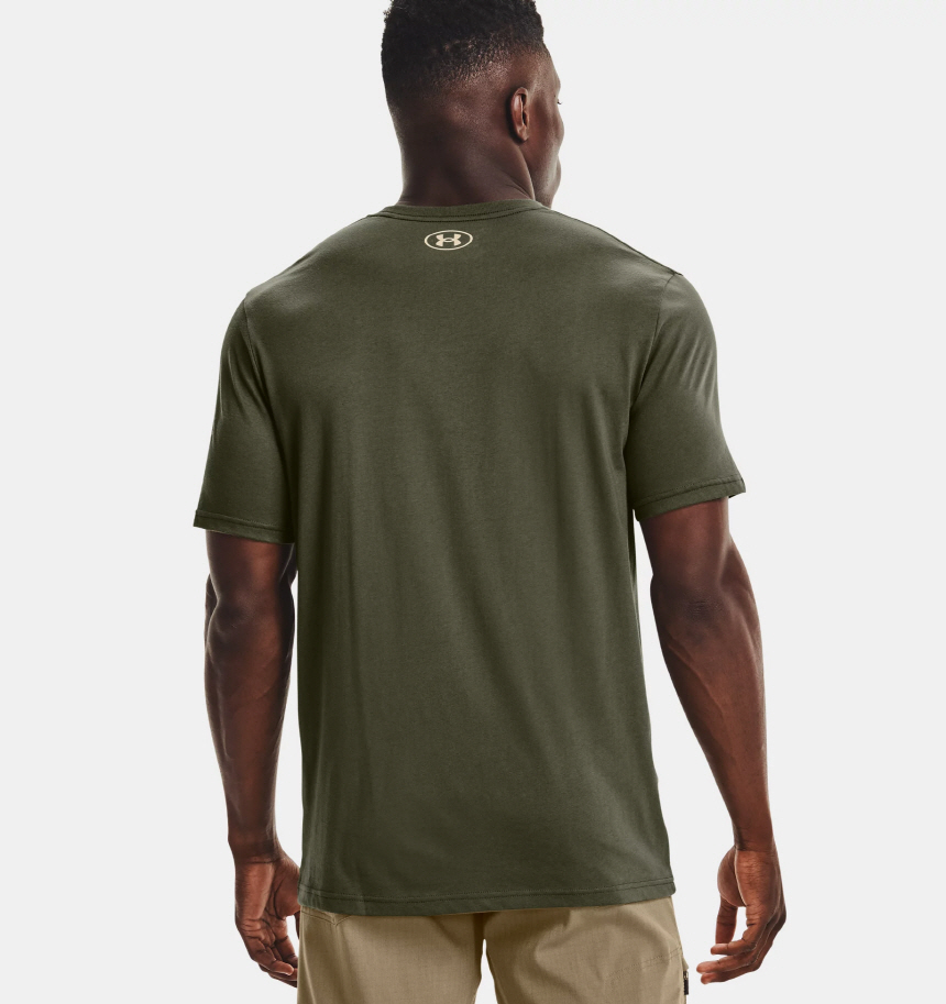 [Under Armour] UA Freedom Logo T-Shirt / 1370811-290 / [언더아머] UA 프리덤 로고 티셔츠 (Marine OD Green / Desert Sand)