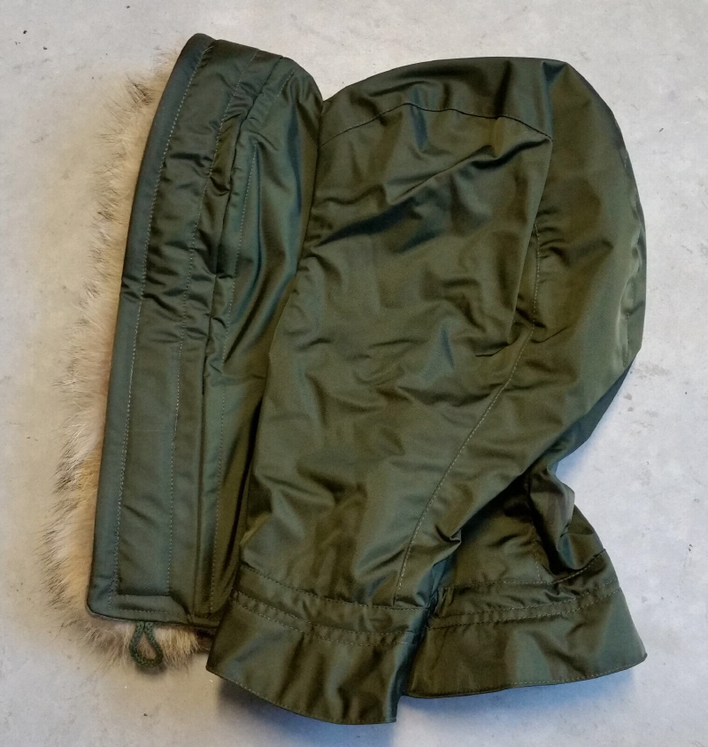 1959 US Navy Type A1 Extreme Cold Weather Jacket Hood w/Coyote Fur / 1959 미해군 A1 혹한기 자켓 후드 (MED)