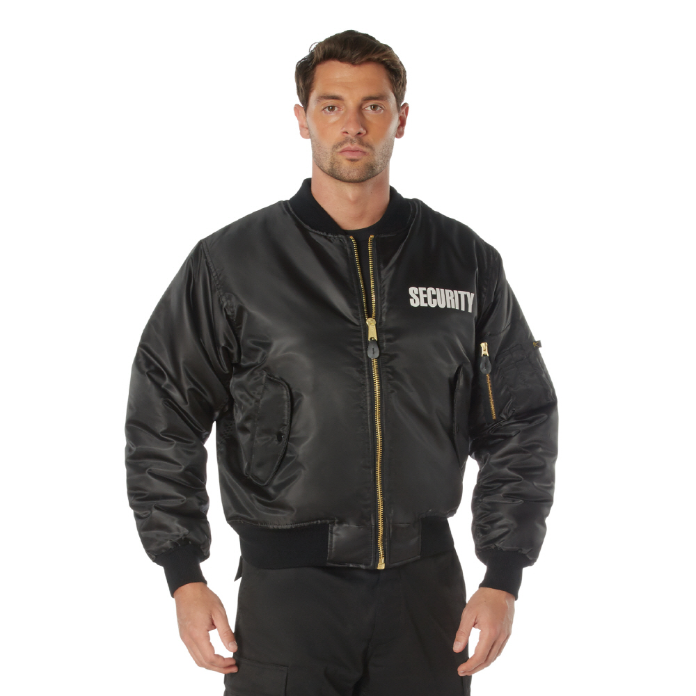 [Rothco] MA-1 Flight Jacket With Security Print / [로스코] MA-1 플라이트 자켓 - 시큐리티 프린트 (Medium)