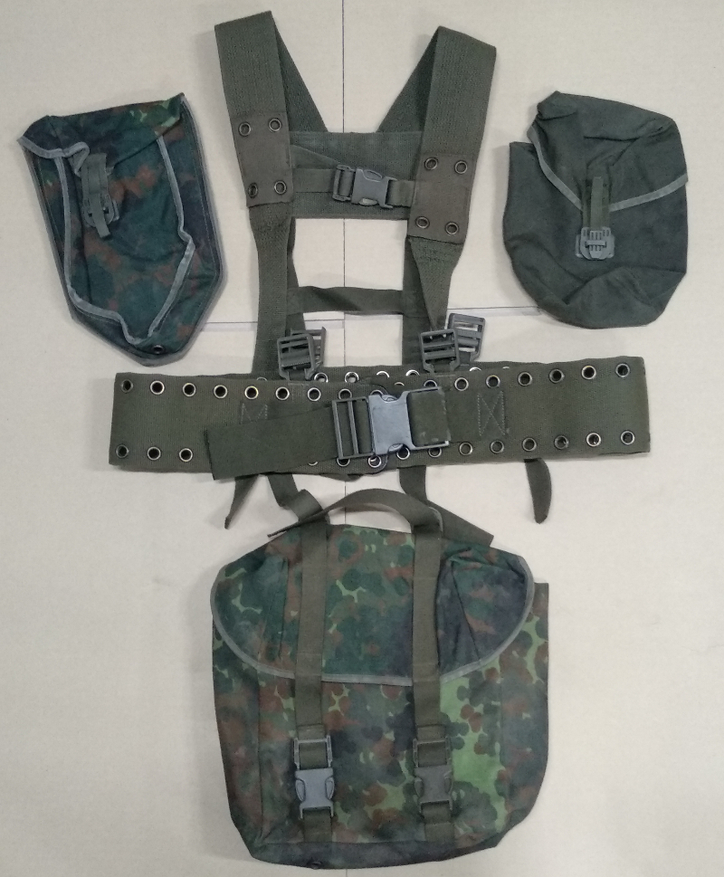 German Camo Harness Set / 독일군 카모 하네스 셋 (사용품 - 상태 C급) (국내배송)