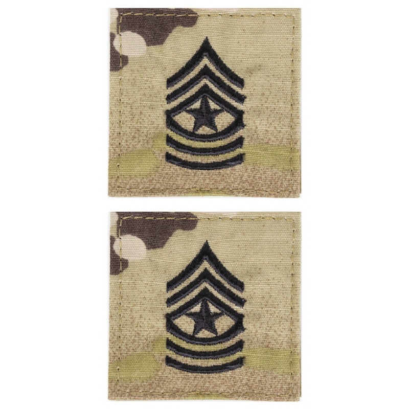 [Vanguard] Army Embroidered OCP with Hook Rank Insignia: Sergeant Major