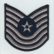 US Air Force Master Sergeant Sew On Patch (Old Style) - Large Color / 미공군 중사 계급장 (구형)