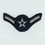 US Air Force Airman Sew On Patch (Old Style) - Large - Navy Blue / 미공군 이등병 계급장 (구형)