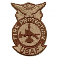 [Vanguard] Air Force Patch: Fire Protection: Firefighter - desert