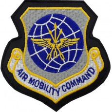 [Vanguard] Air Force Patch: Air Mobility Command - leather with hook closure
