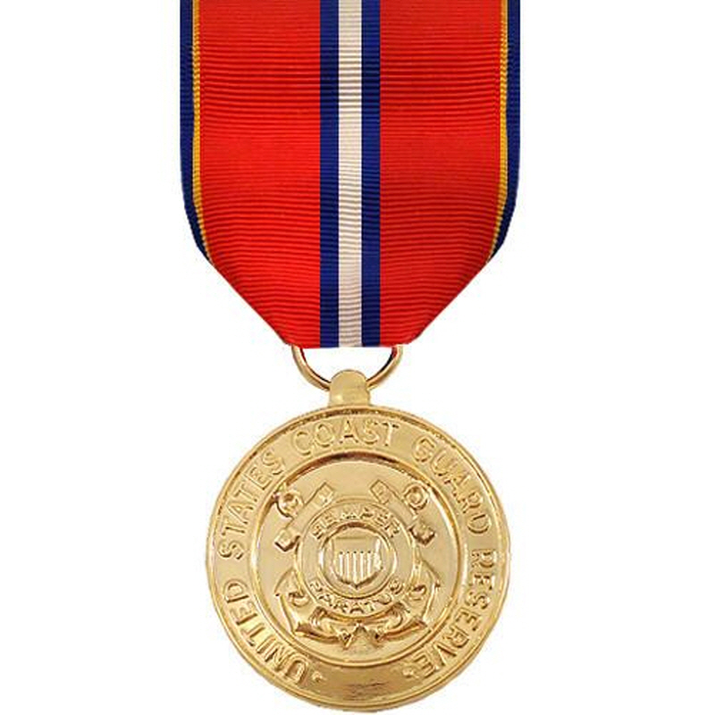 [Vanguard] Full Size Medal: Coast Guard Reserve Good Conduct - 24k Gold Plated
