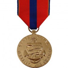 [Vanguard] Full Size Medal: Navy Reserve Meritorious Service - 24k Gold Plated