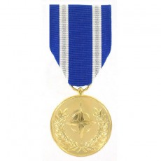 [Vanguard] Full Size Medal: NATO Non-Article 5 Medal for Afghanistan - 24k Gold Plated