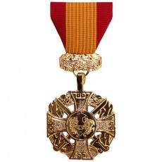 [Vanguard] Full Size Medal: Gallantry Cross Armed Forces NO ATTACHMENT- 24k Gold Plated
