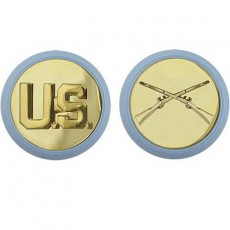[Vanguard] Army Enlisted Branch of Service Collar Device: U.S. and Infantry - blue disc