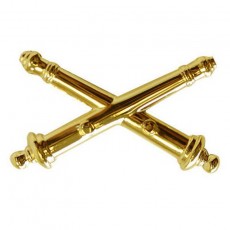 [Vanguard] Army Officer Branch of Service Collar Device: Artillery - 22k gold plated