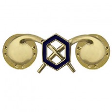 [Vanguard] Army Officer Branch of Service Collar Device: Chemical - 22k gold plated