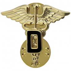 [Vanguard] Army Officer Branch of Service Collar Device: Dental - 22k gold plated