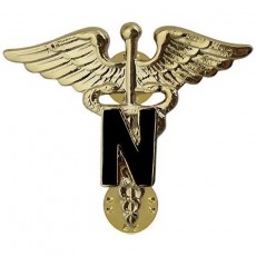 [Vanguard] Army Officer Branch of Service Collar Device: Nurse - 22k gold plated