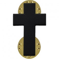 [Vanguard] Army Officer Collar Device: Christian Chaplain - black metal