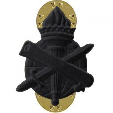 [Vanguard] Army Officer Collar Device: Civil Affairs - black metal