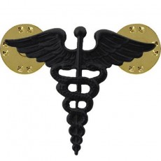 [Vanguard] Army Officer Collar Device: Medical - black metal