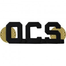 [Vanguard] Army Officer Collar Device: Officer Candidate School: OCS - black metal